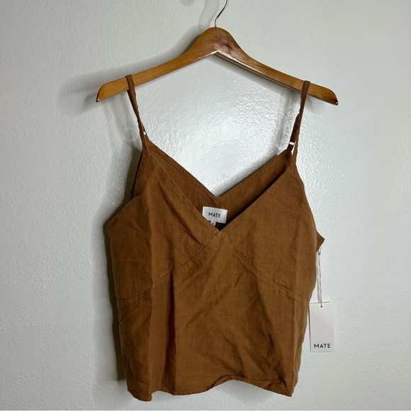 NWT MATE The Label 100% Linen Camisole Tank Top in Sedona Size  X - Large - Picture 3 of 12